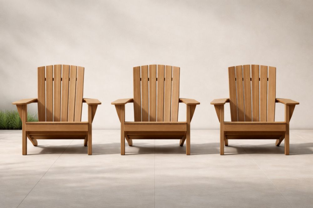 Chaises de jardin en bois d'acacia 3 pièces