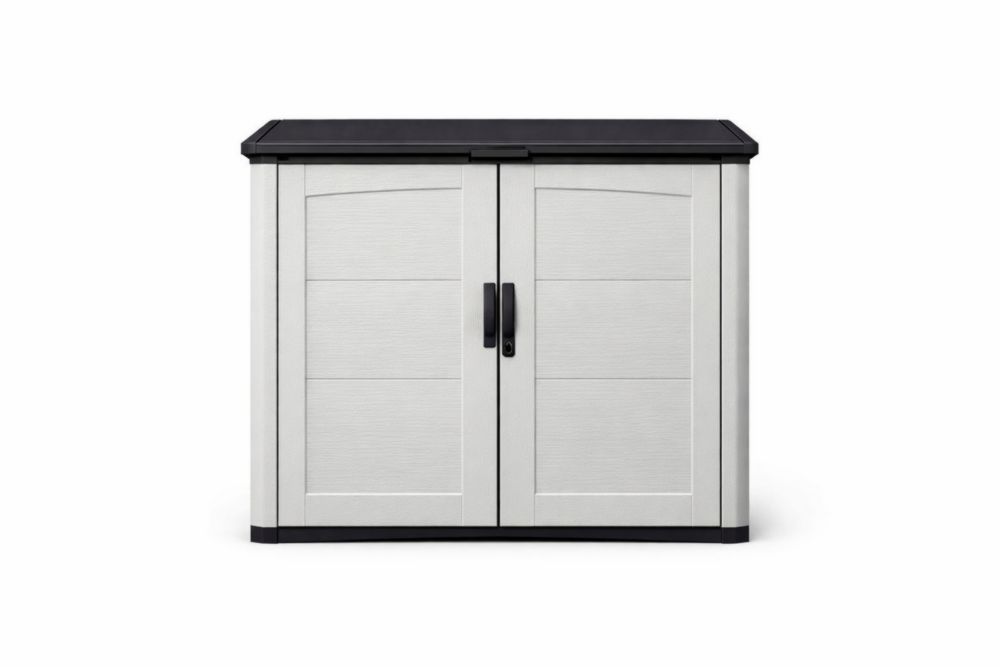 Armoire de Rangement en Polypropylène Gris et Noir