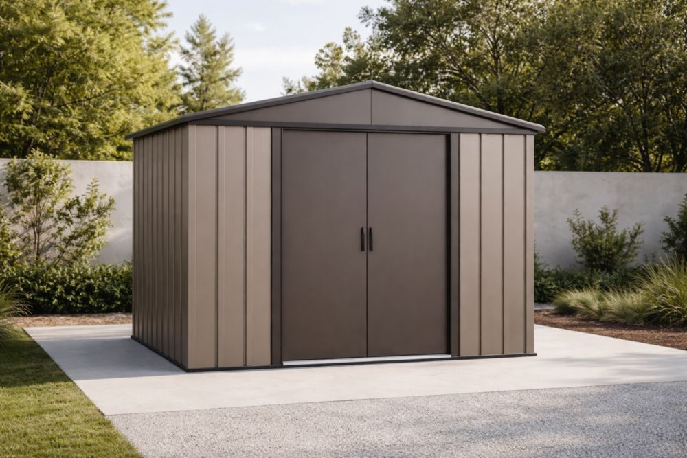 Abri de Jardin en Acier Brun 285x230x210 cm