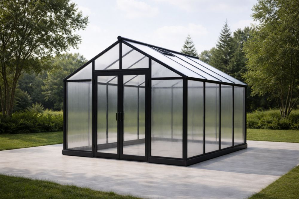 Serre de Jardin en Polycarbonate et Aluminium 3x4x2.5m