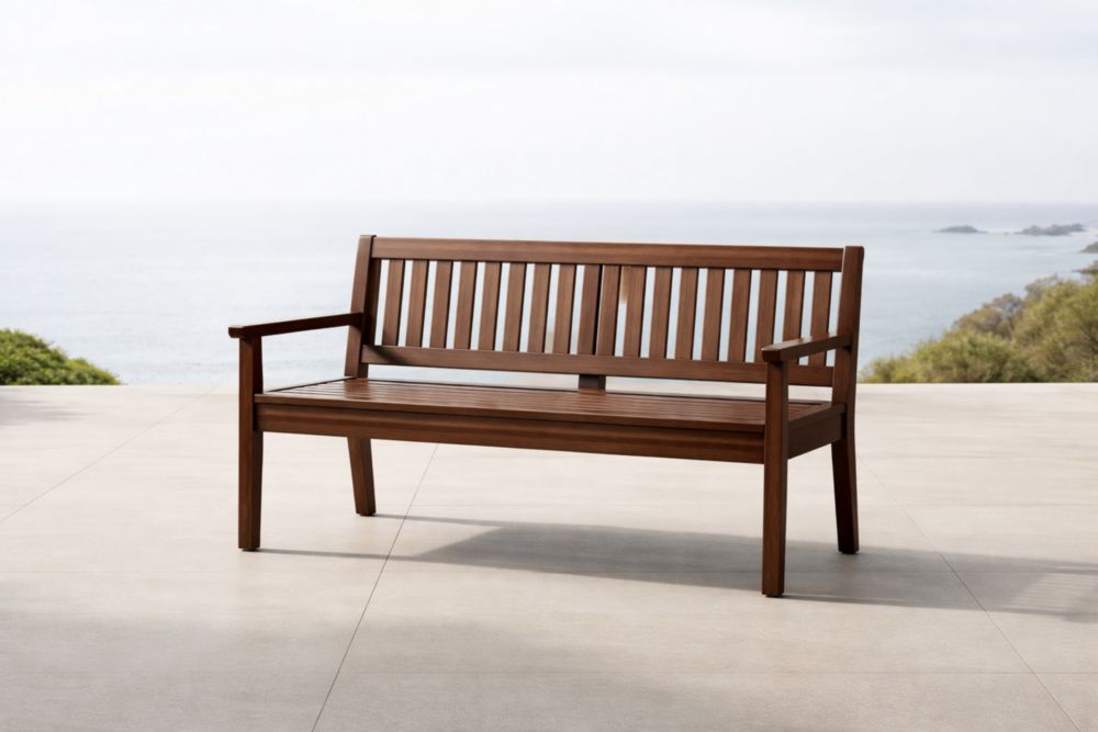 Banc de jardin en bois massif d'acacia 150x59x85 cm