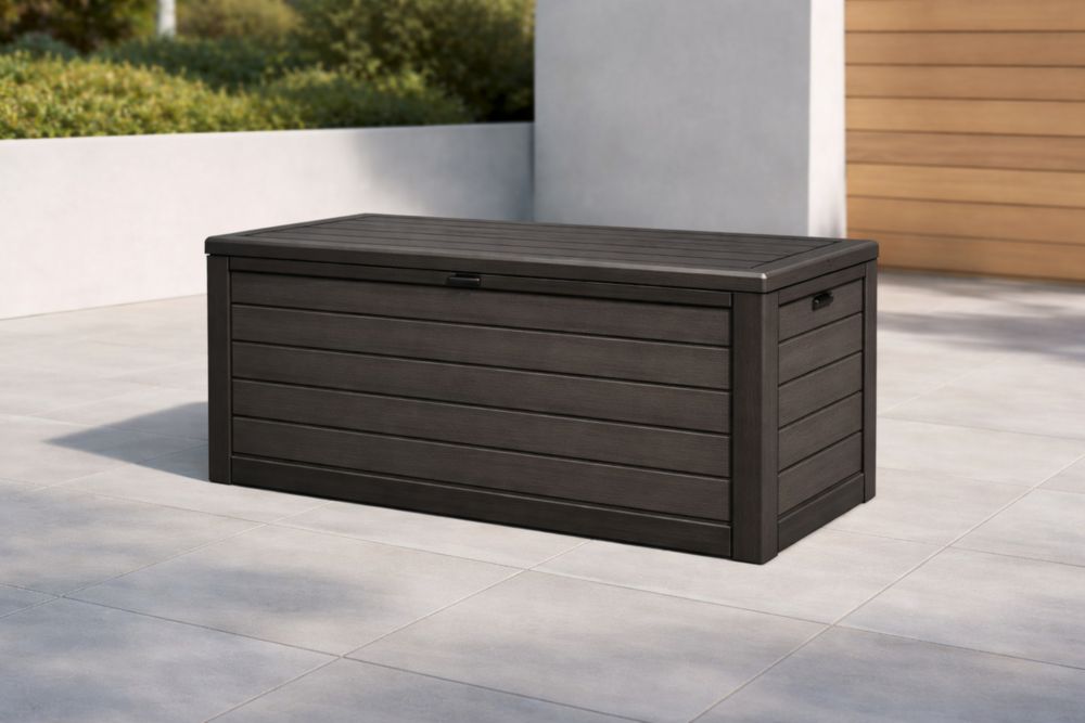 Coffre de Rangement Extérieur en Résine Noire