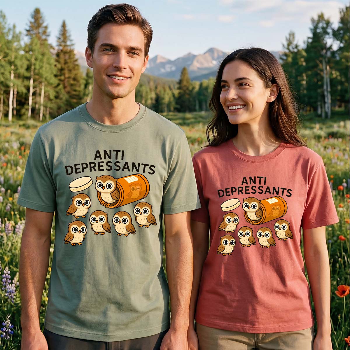 Anti Depressants Owl T-Shirt