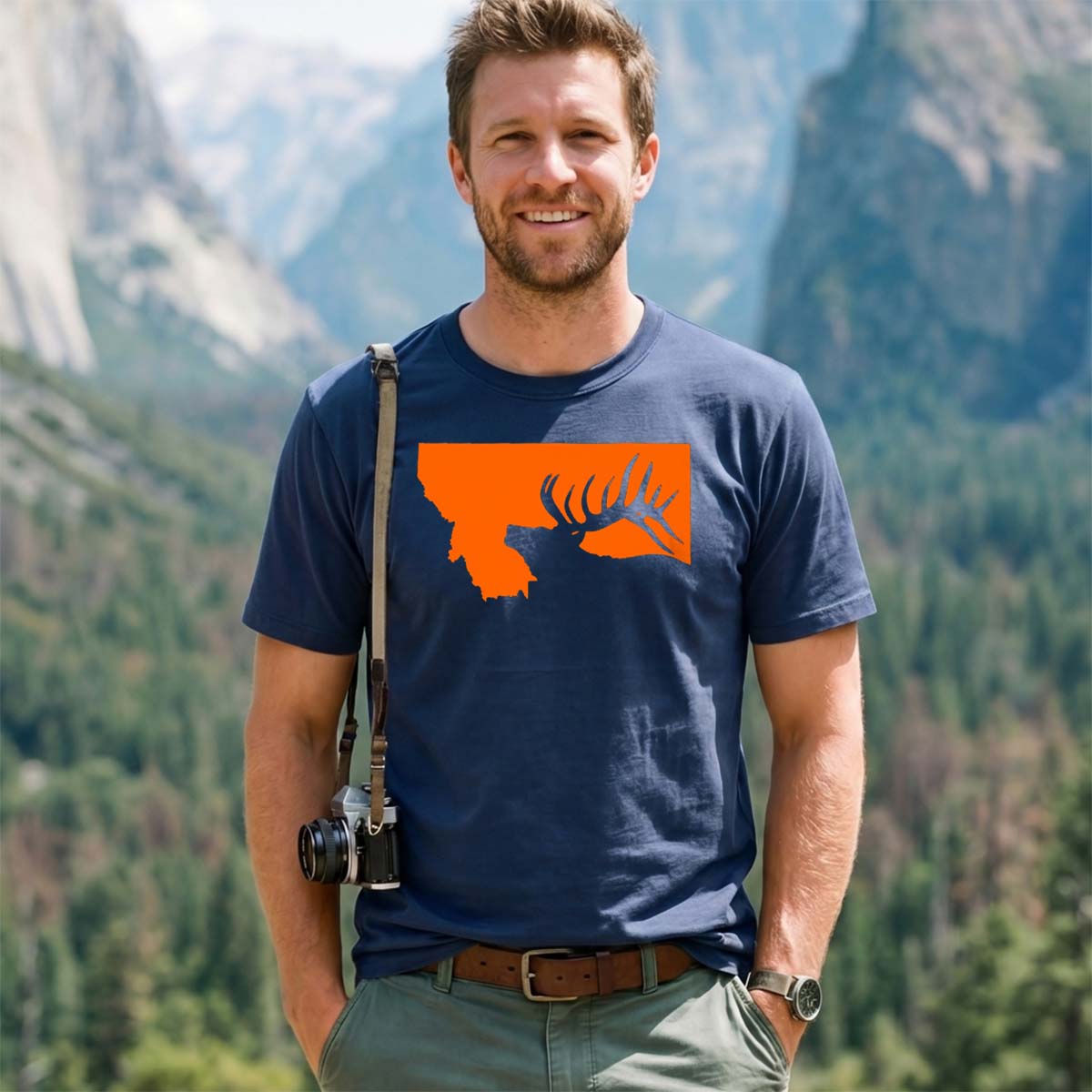 Yellowstone Montana Elk Silhouette T‑Shirt