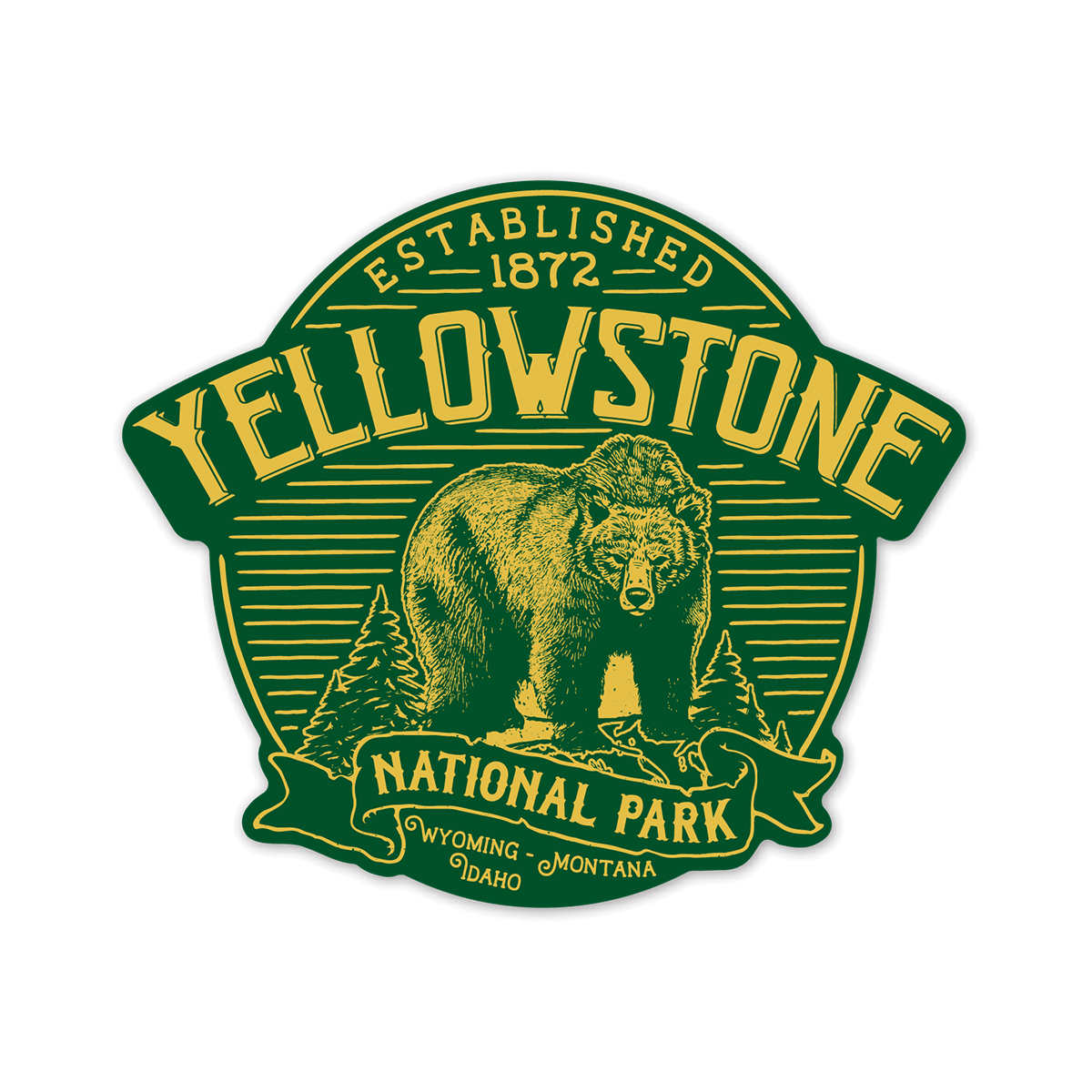 Yellowstone National Park Vintage Sticker
