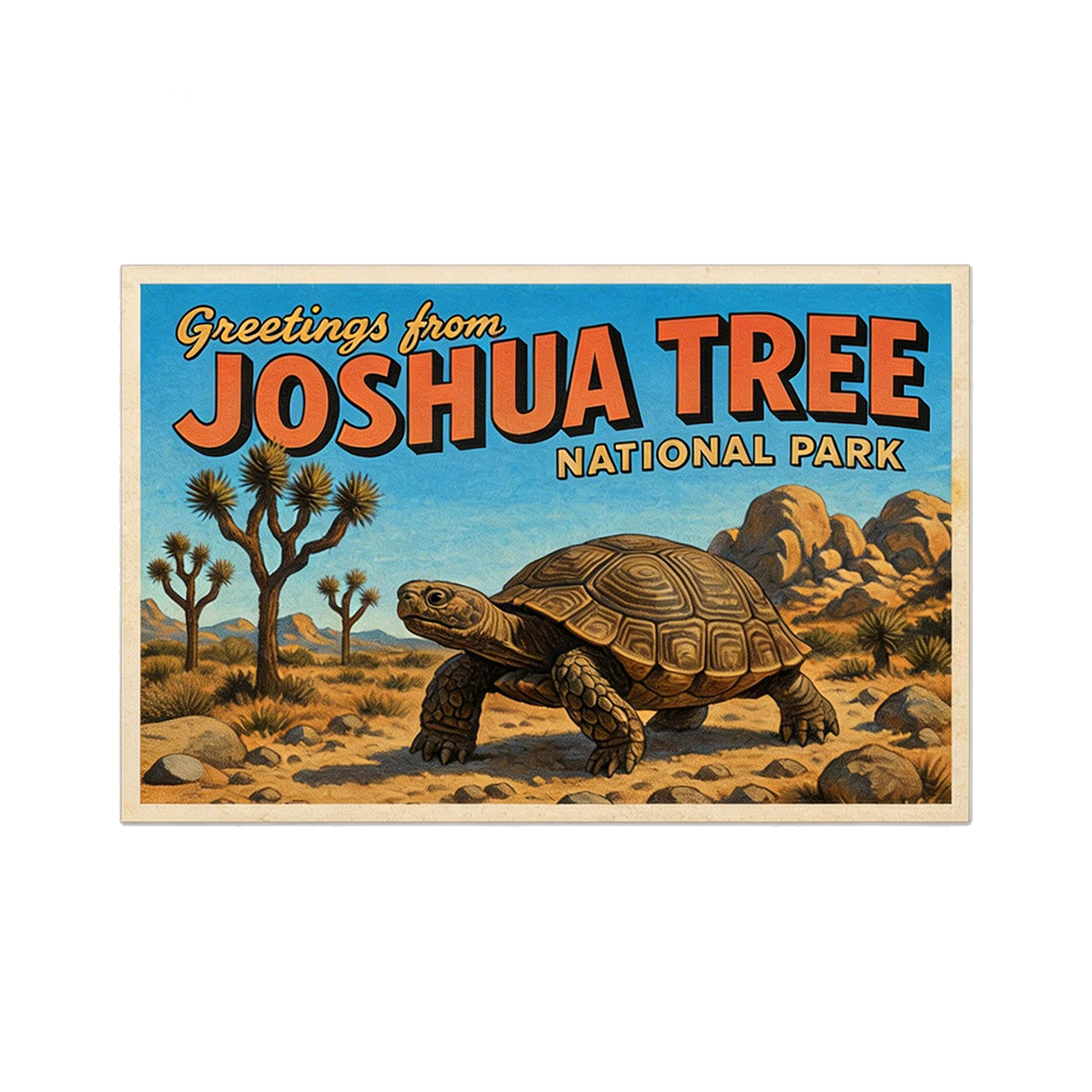 Joshua Tree National Park Postcard Fridge Magnet