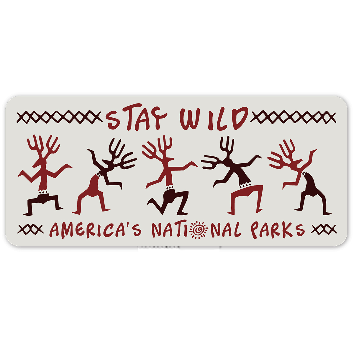 Stay Wild Petroglyphs America's National Parks Sticker
