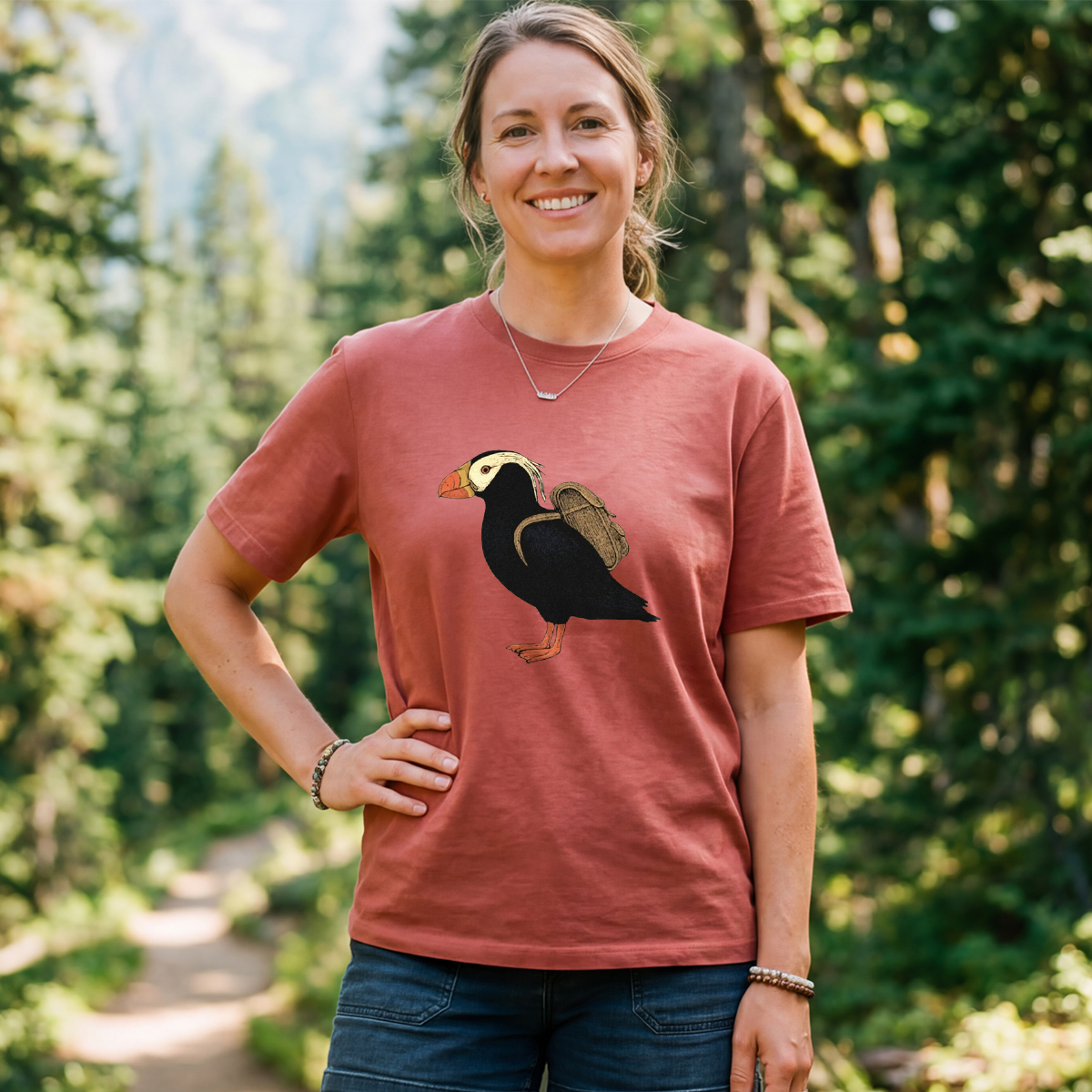 Tufted Puffin Backpacker T-Shirt