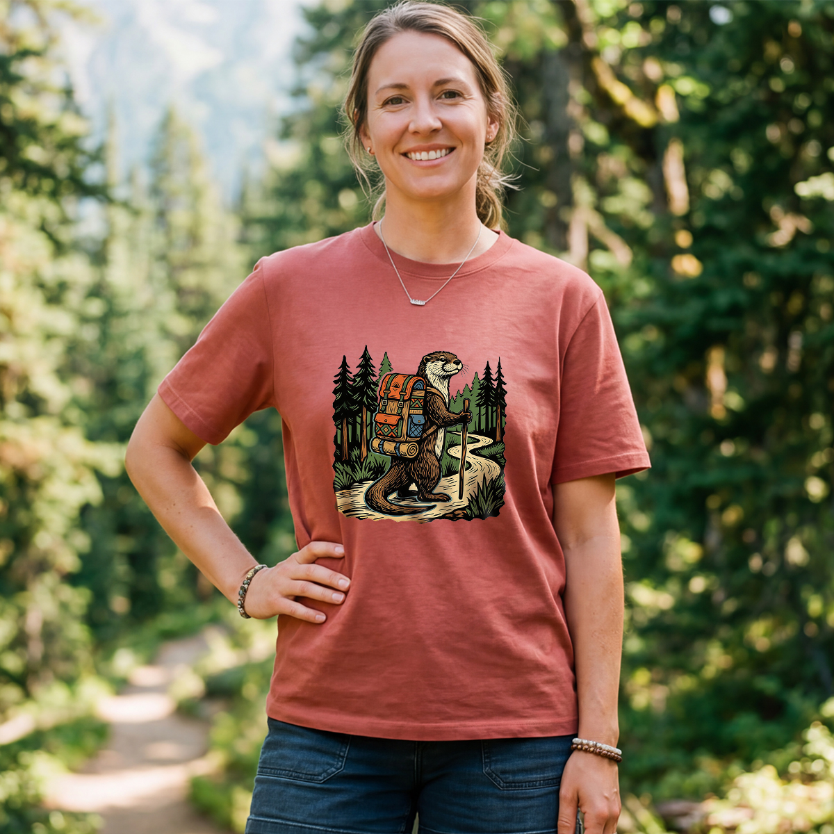 Otter Forest Backpacker T-Shirt