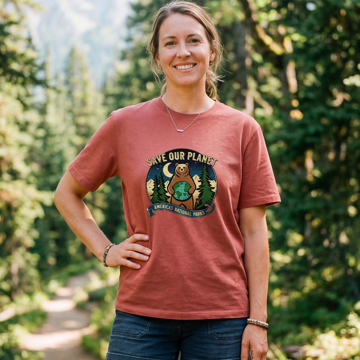 Save Our Plant Americas National Parks Bear Earth T-Shirt