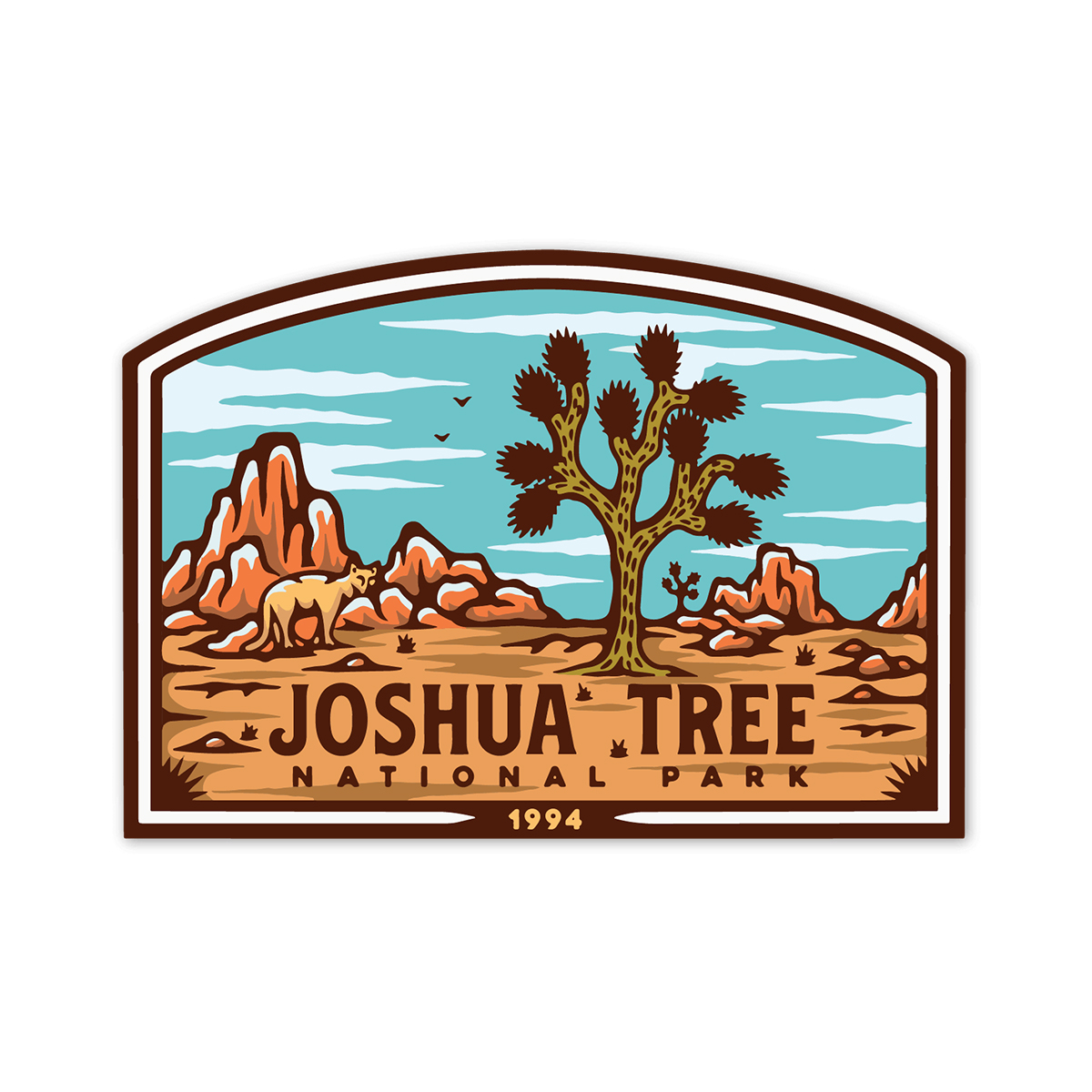 Joshua Tree National Park Retro Sticker