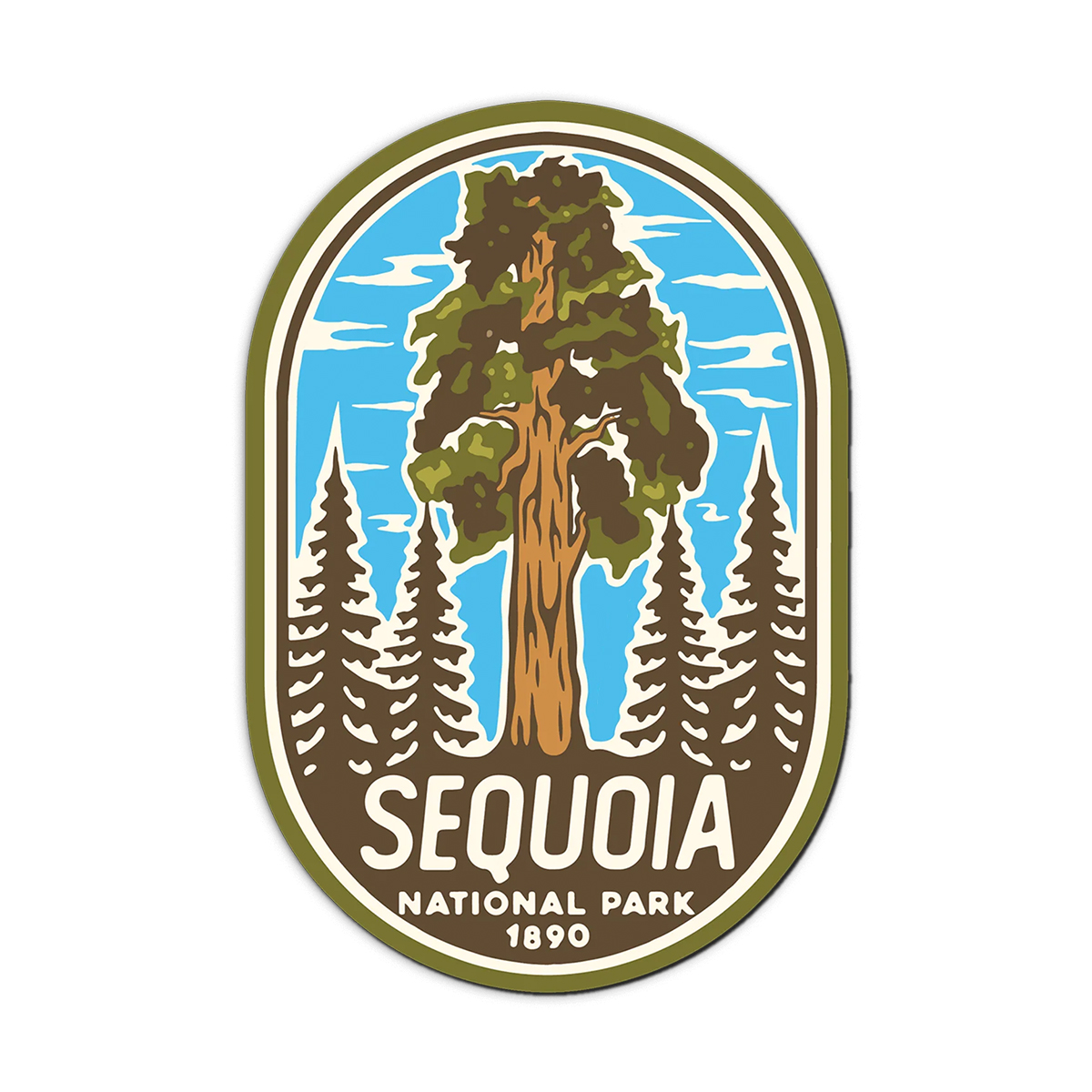 Sequoia National Park Retro Sticker