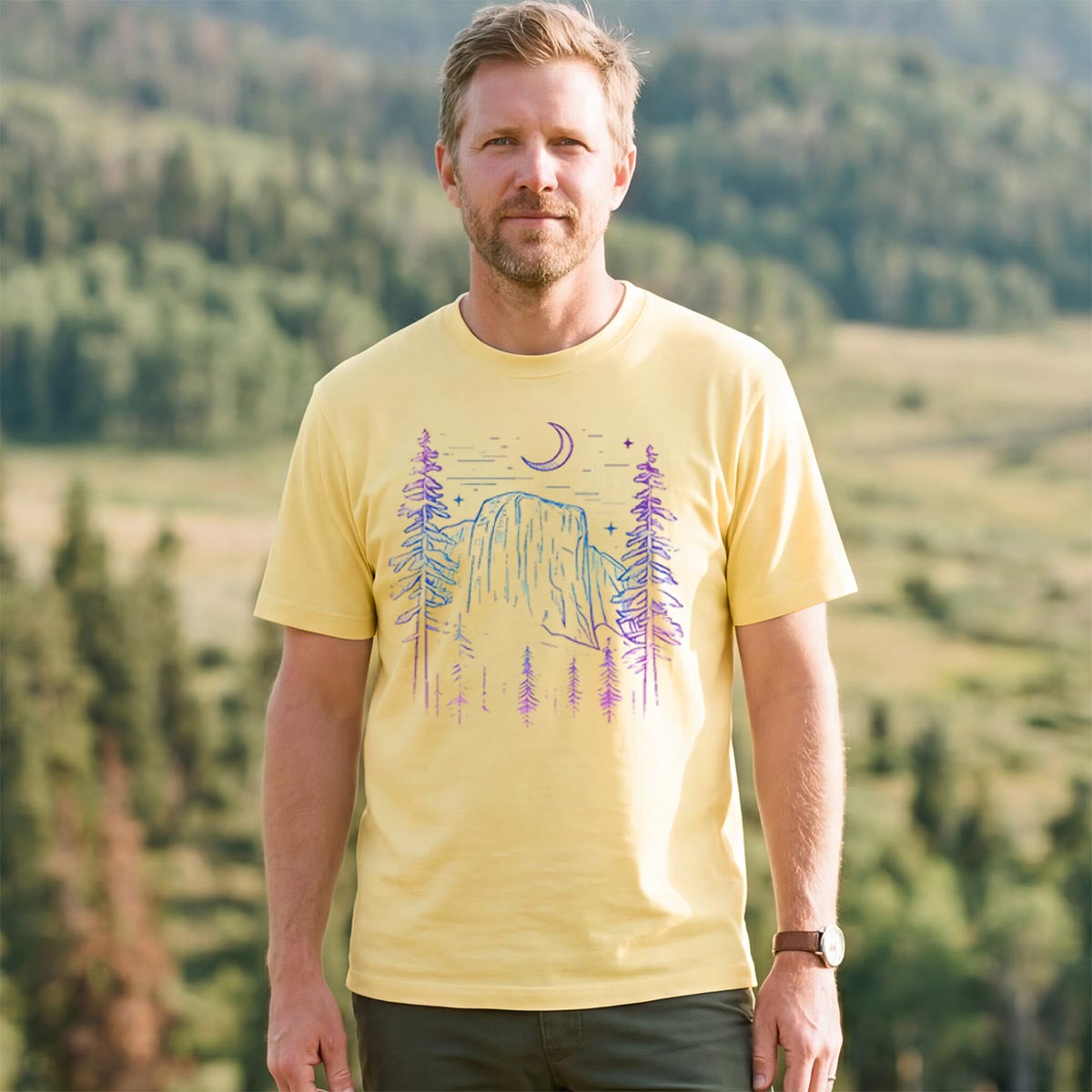 Yosemite El Capitan at Night Tee Cotton Classic T-Shirt