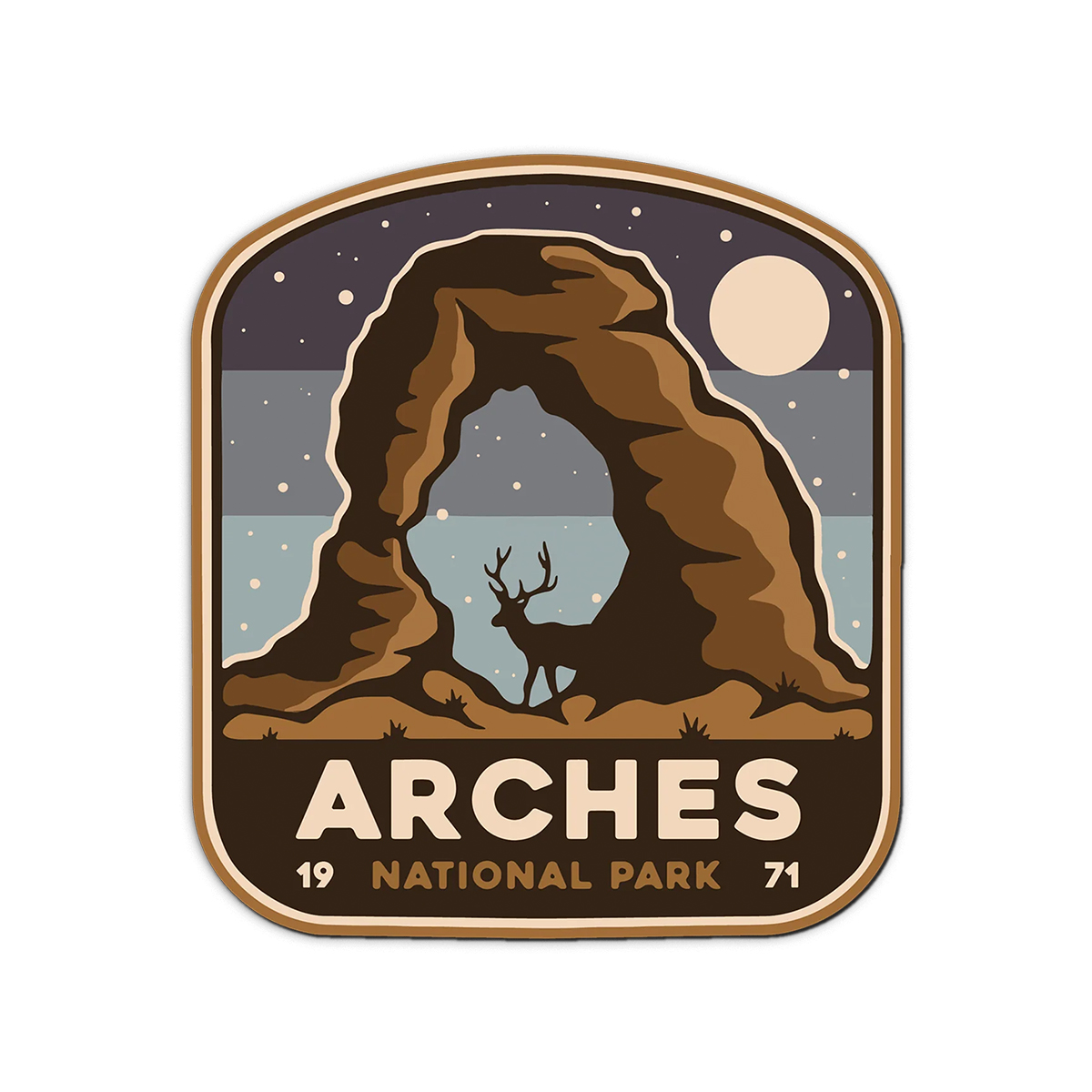 Arches National Park Retro Sticker
