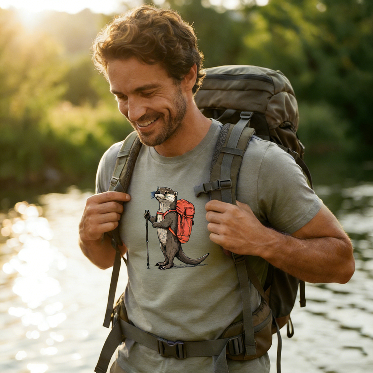 Otter Backpacker T-Shirt