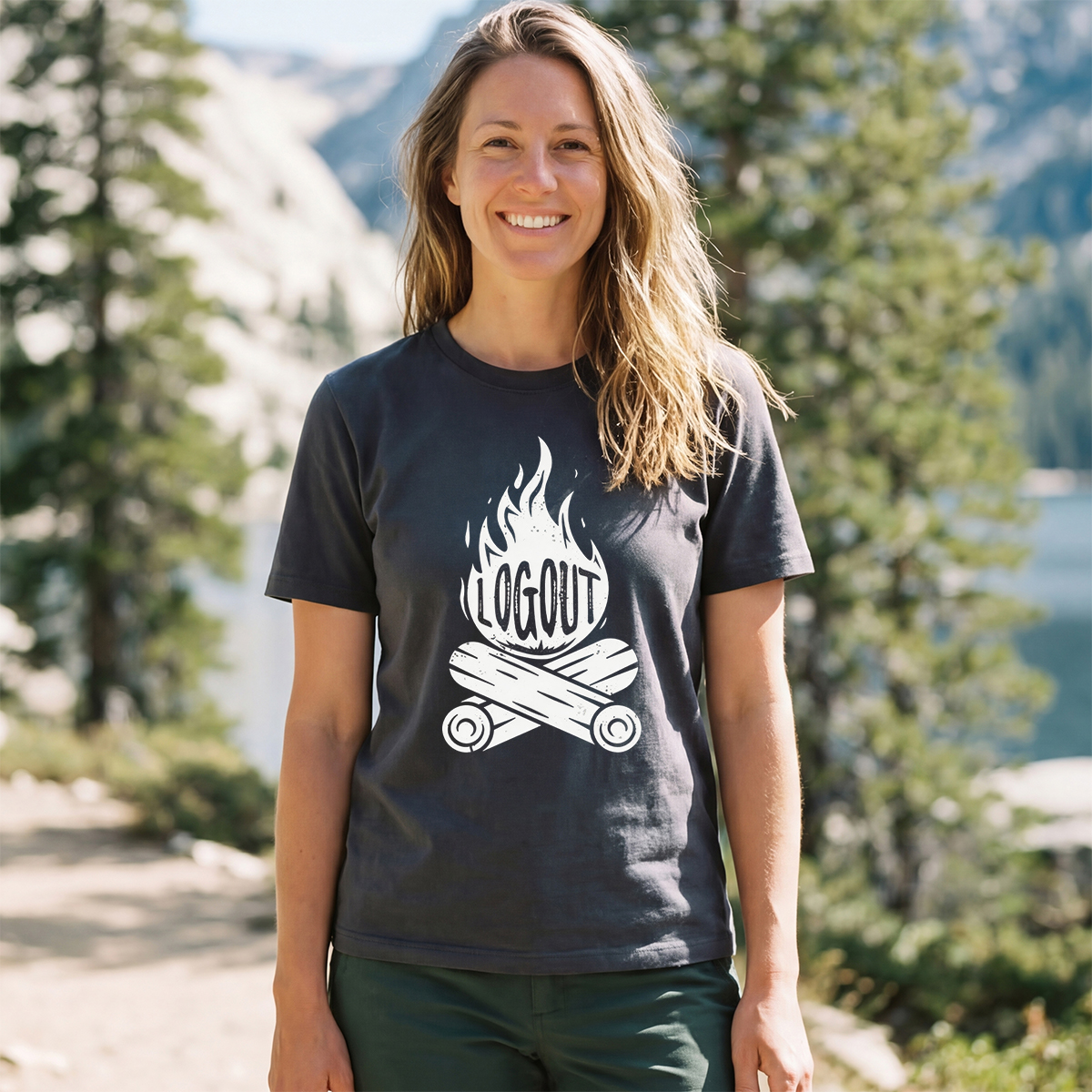 Log Out Campfire T-Shirt