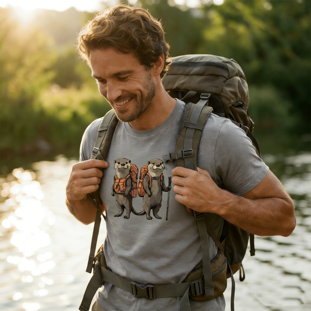 Otter Buddies Backpacker T-Shirt