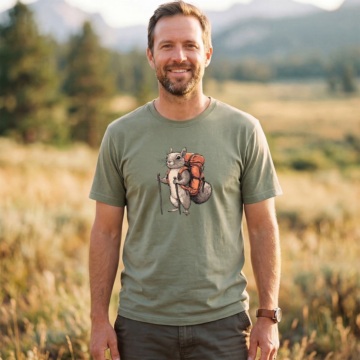 Squirrel Backpacker T-Shirt