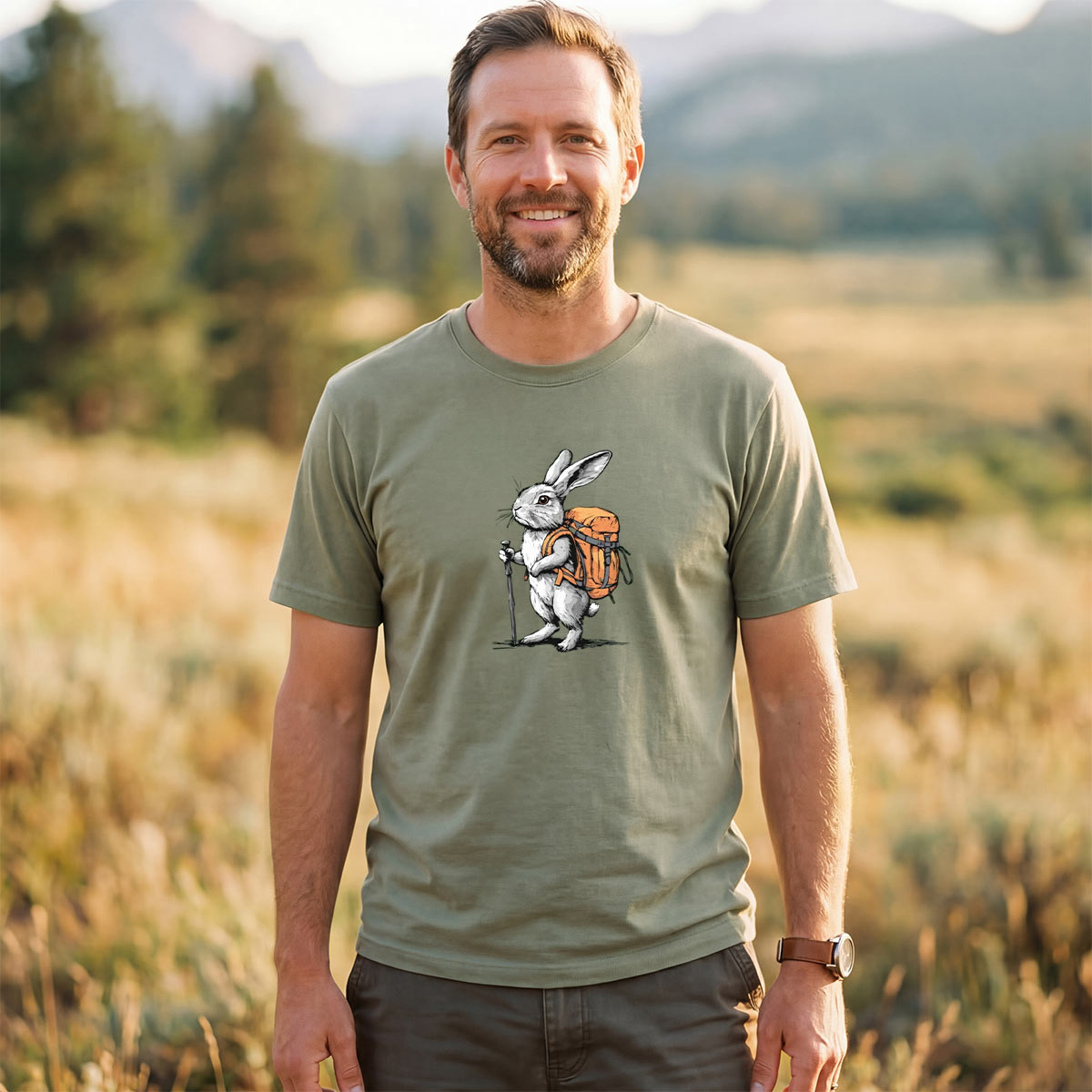 Rabbit Backpacker T-Shirt