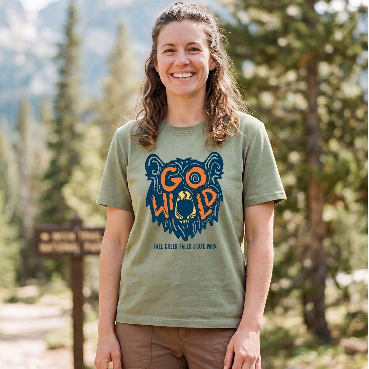 Go Wild Bear Tee Cotton Classic T-Shirt