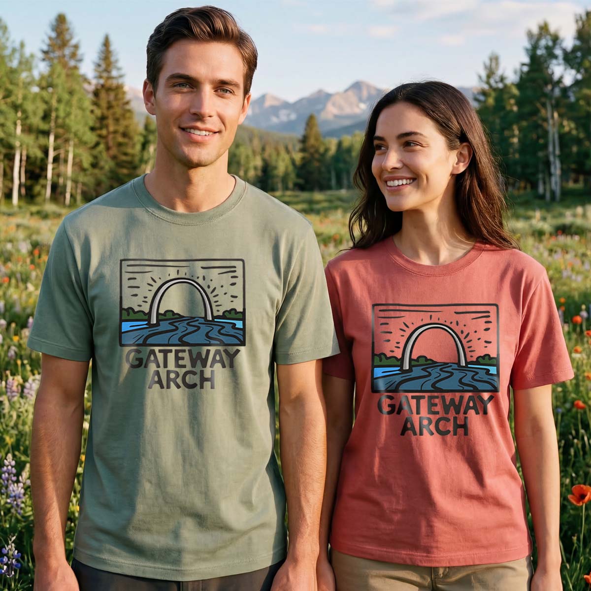 Gateway Arch National Park Tee Cotton Classic T-Shirt