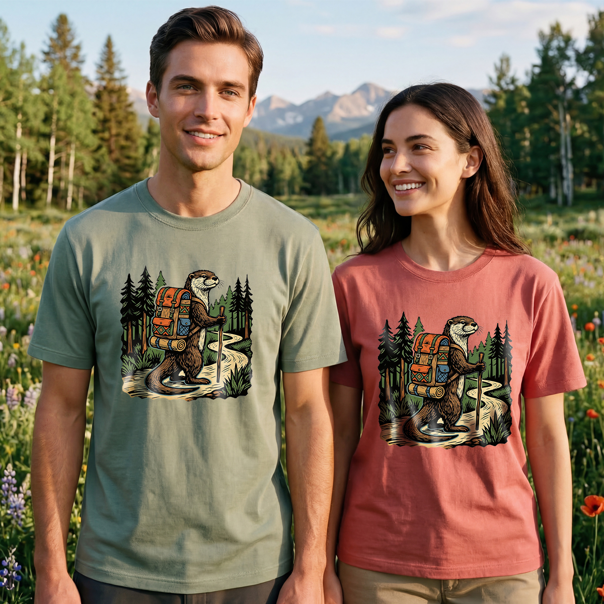 Otter Forest Backpacker T-Shirt