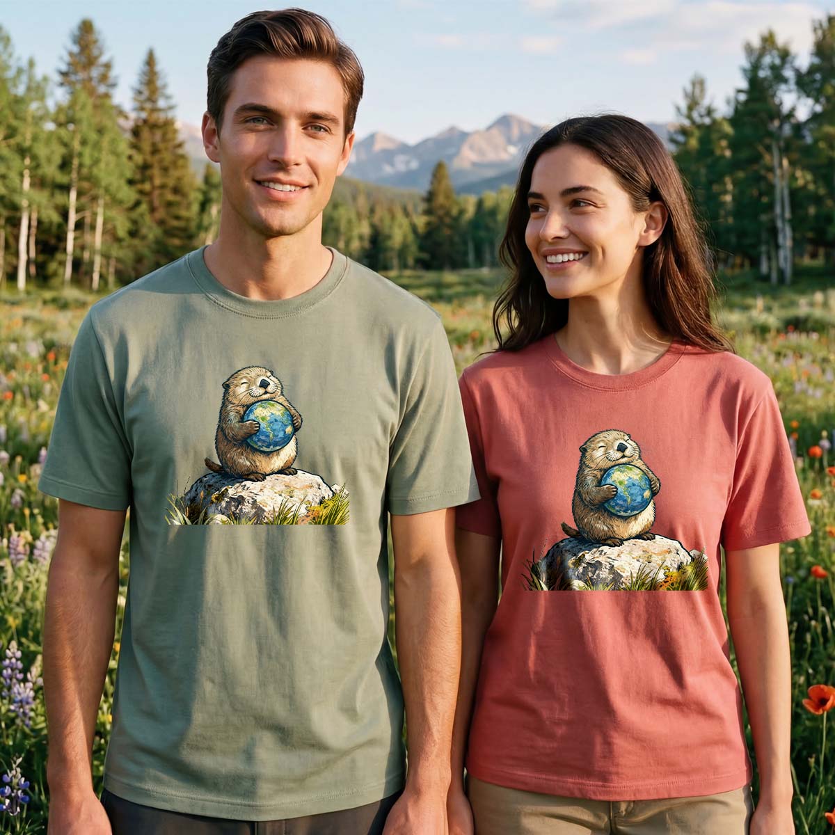 The Earth Hugging Otter T-Shirt