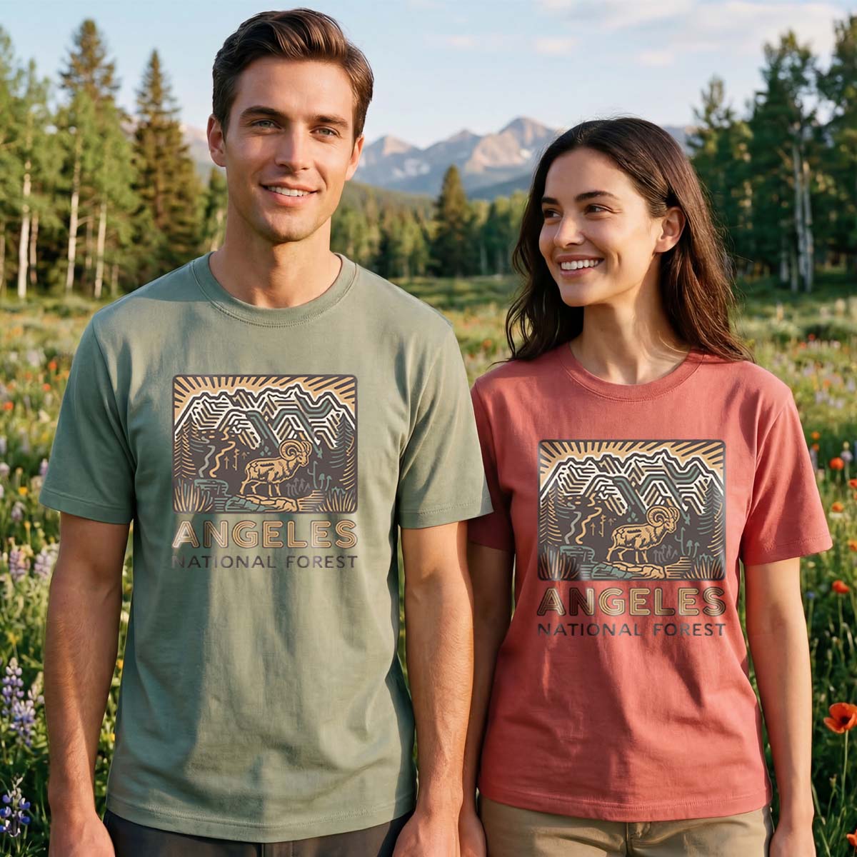 Angeles National Forest Vintage Tee Cotton Classic T-Shirt