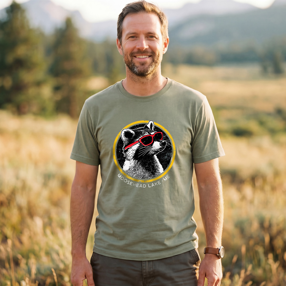 Sunny Raccoon Tee Cotton Classic T-Shirt