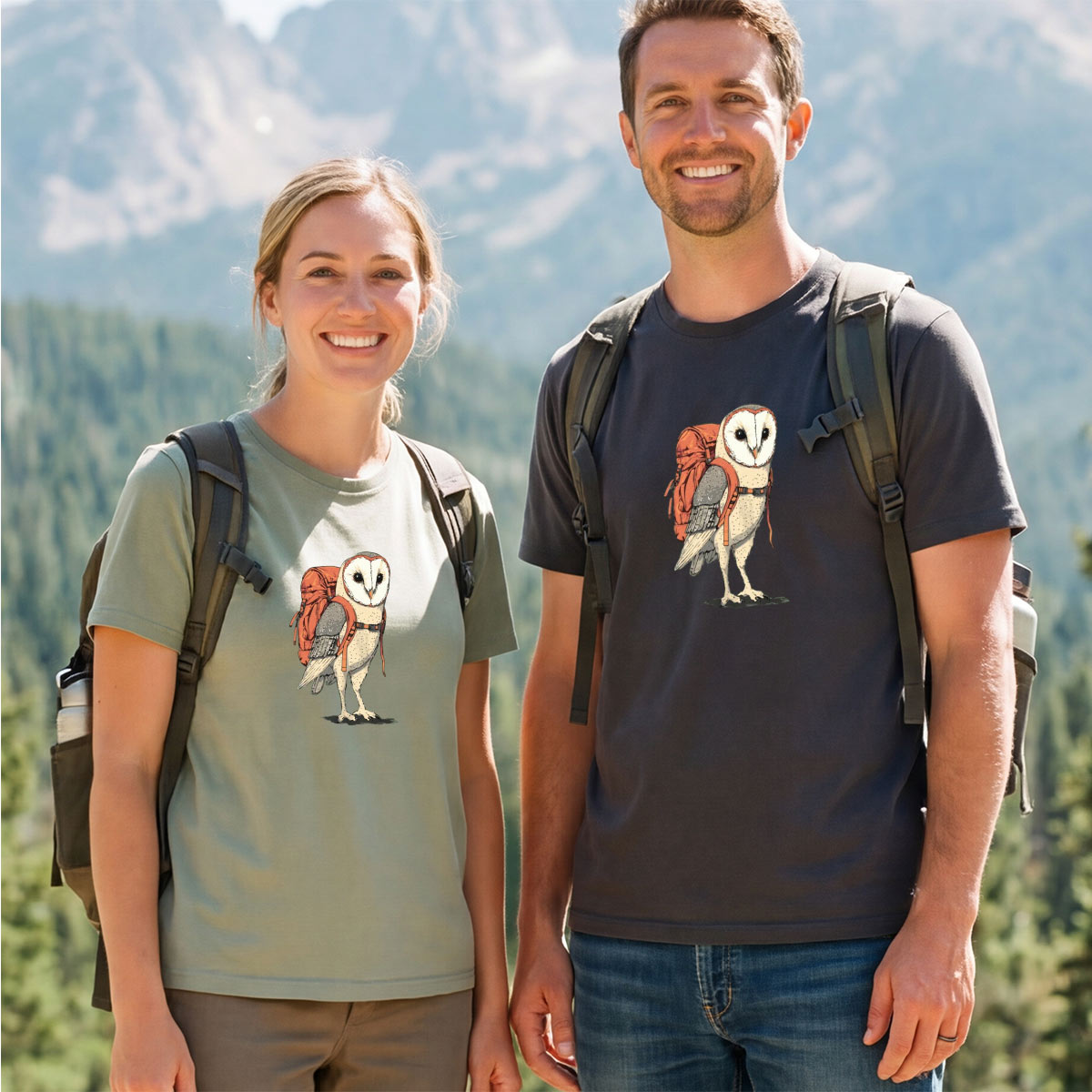 Barn Owl Backpacker T-Shirt