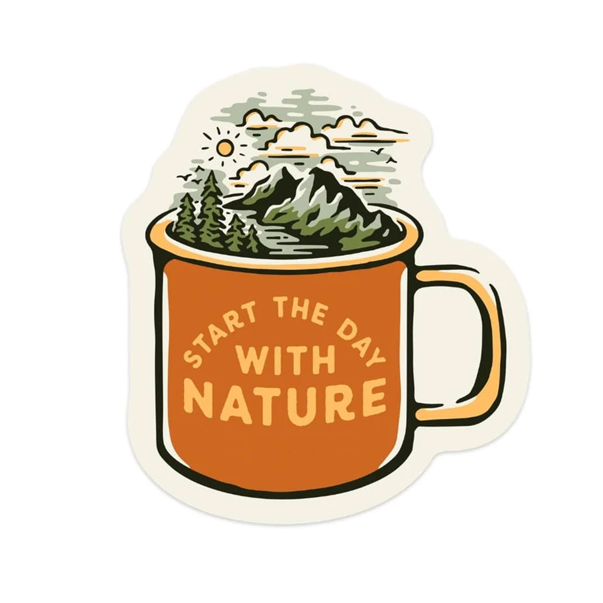 Start The Day With Nature Sticker