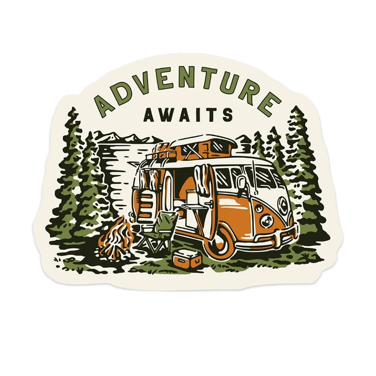Adventure Awaits Wander Far Sticker