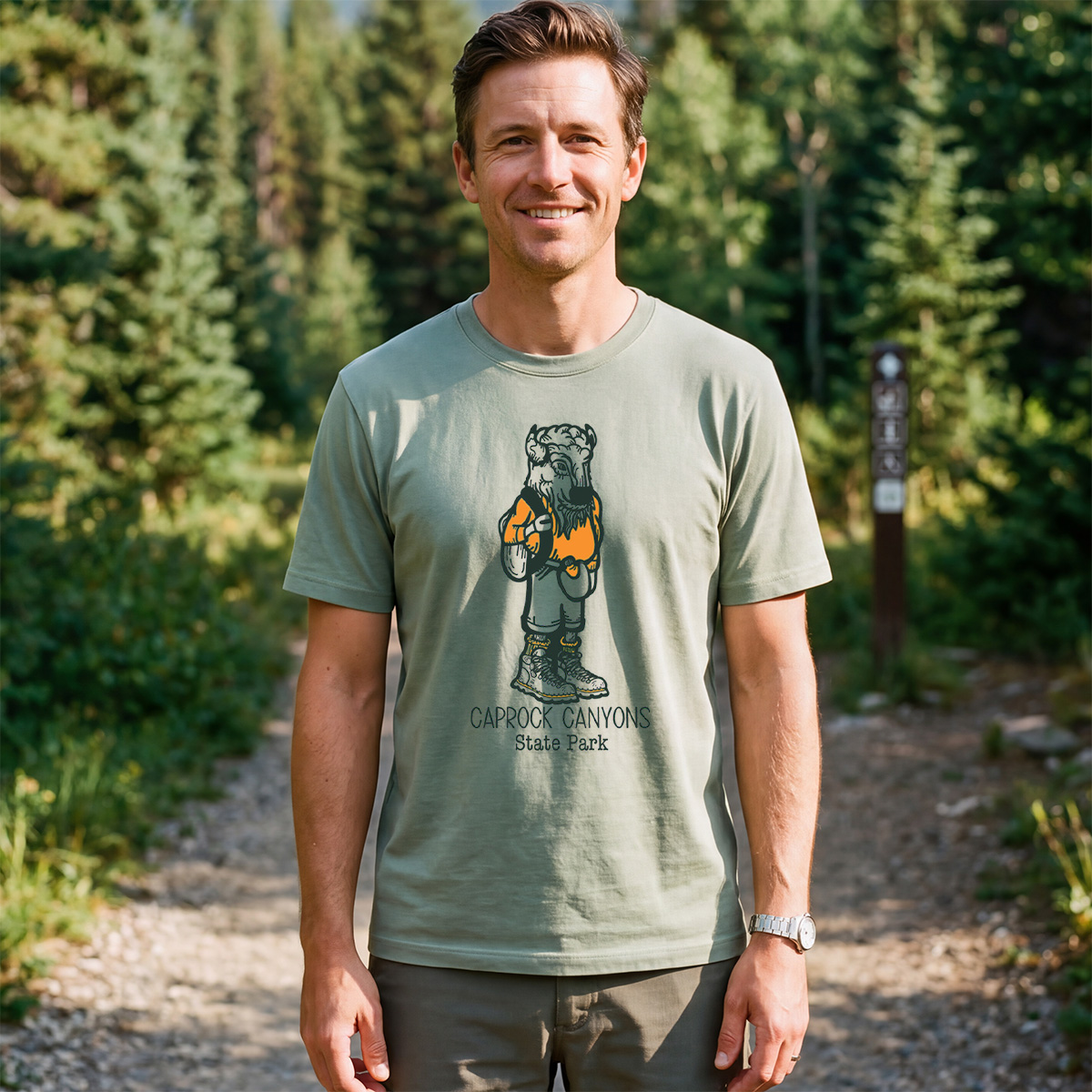 Buffalo Hiker Tee Cotton Classic T-Shirt
