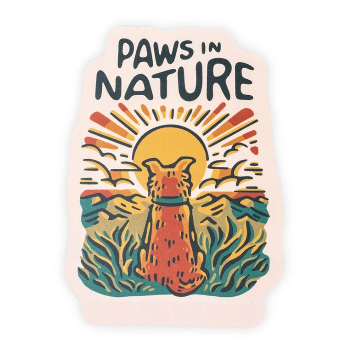 Dog Paws in Nature Sticker