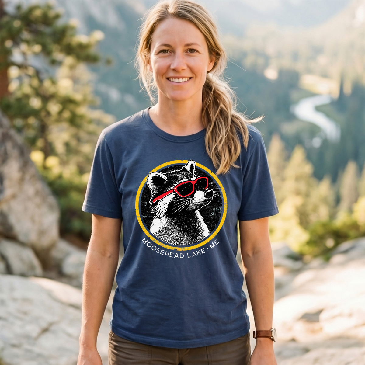 Sunny Raccoon Tee Cotton Classic T-Shirt