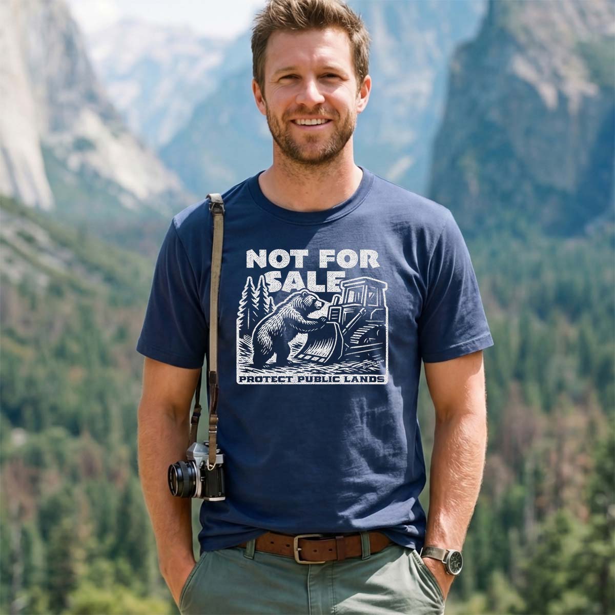 Not For Sale Public Lands Bulldozer T-Shirt