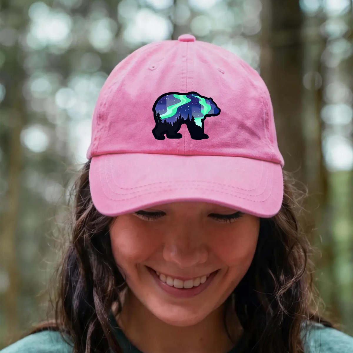 Northern Lights Grizzly Bear Hat