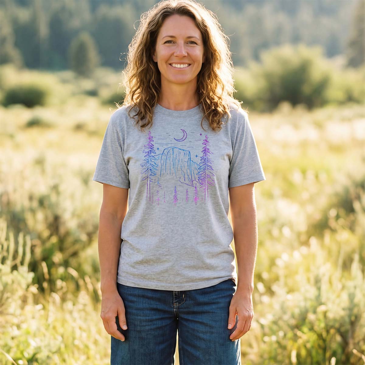 Yosemite El Capitan at Night Tee Cotton Classic T-Shirt