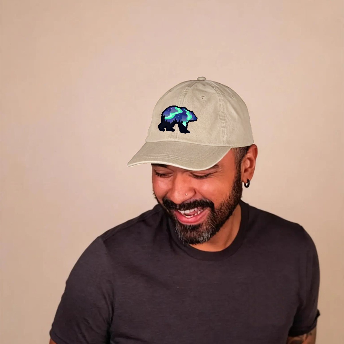 Northern Lights Grizzly Bear Hat