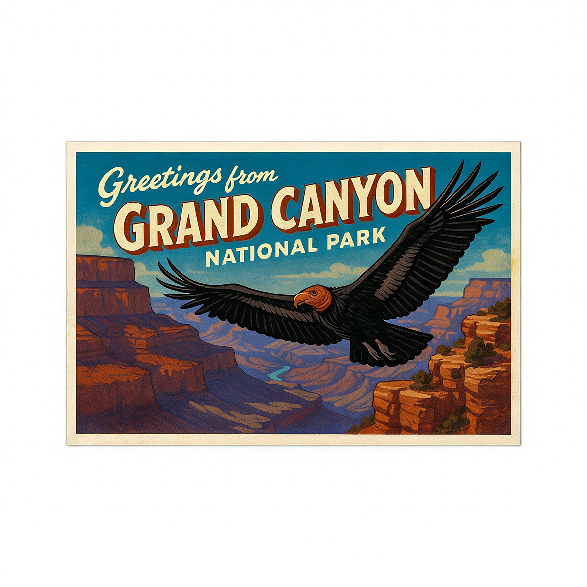 Grand Canyon National Park Postcard Fridge Magnet