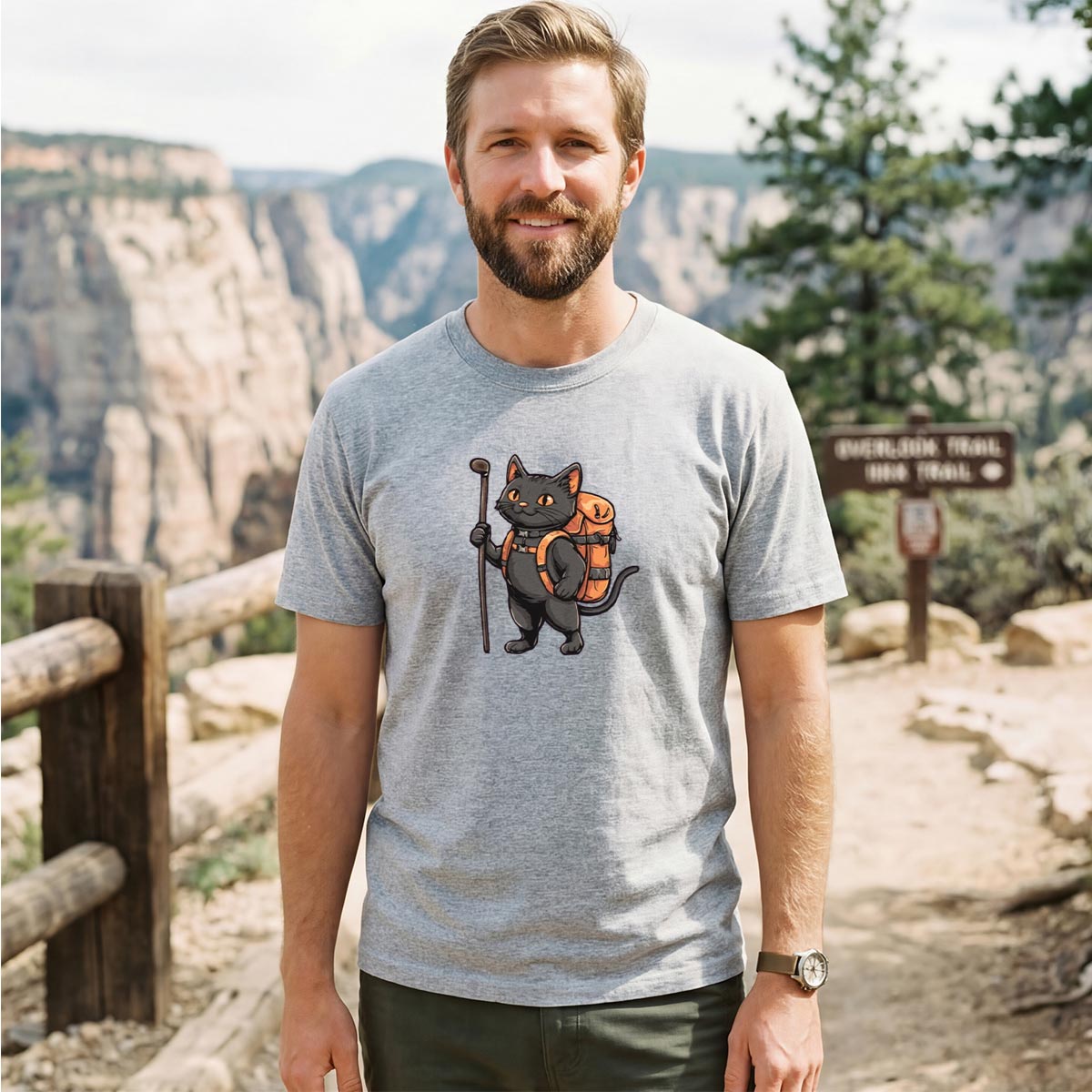 Cat Backpacker T-Shirt