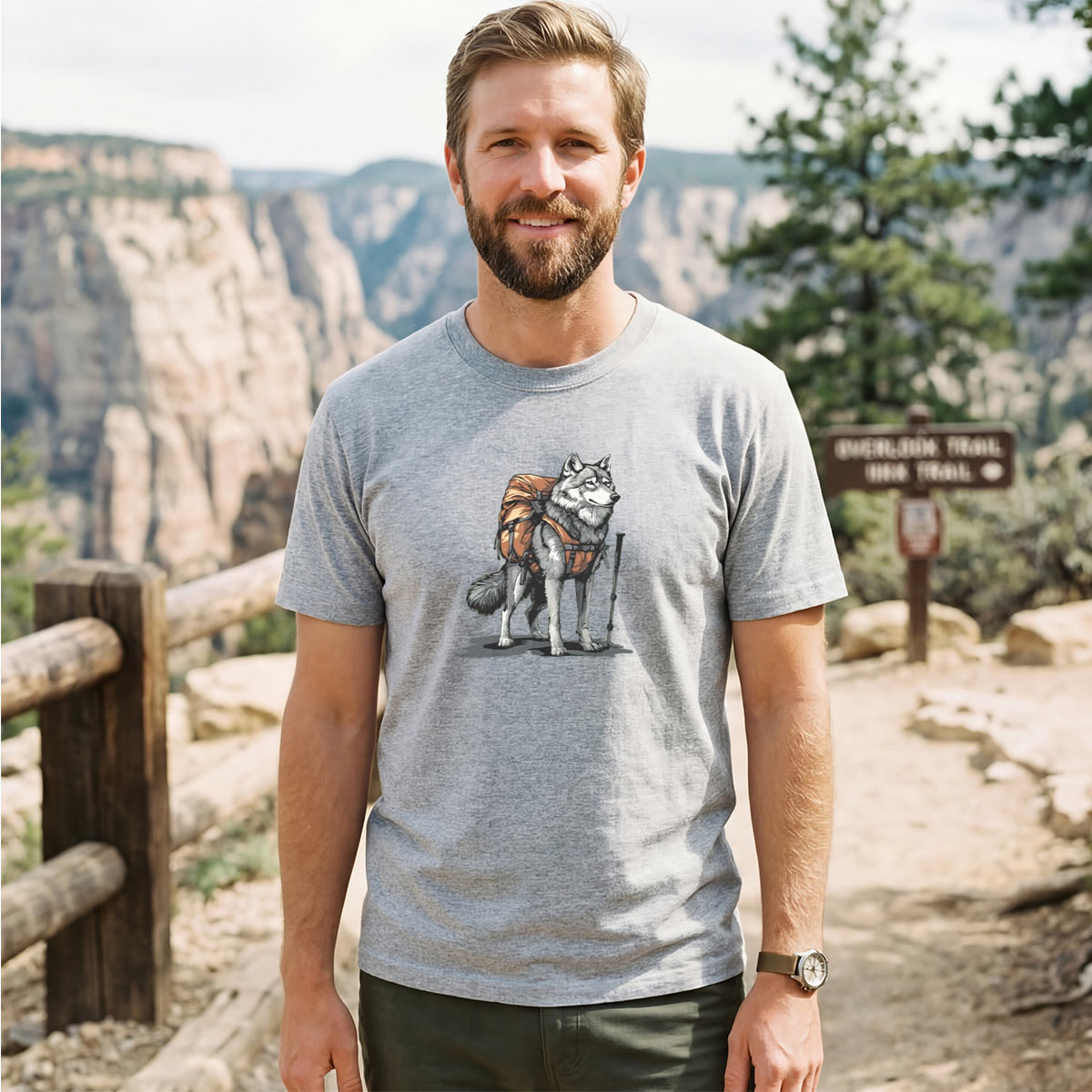 Wolf Backpacker T-Shirt