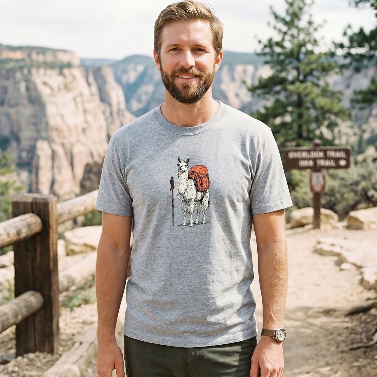 Llama Backpacker T-Shirt