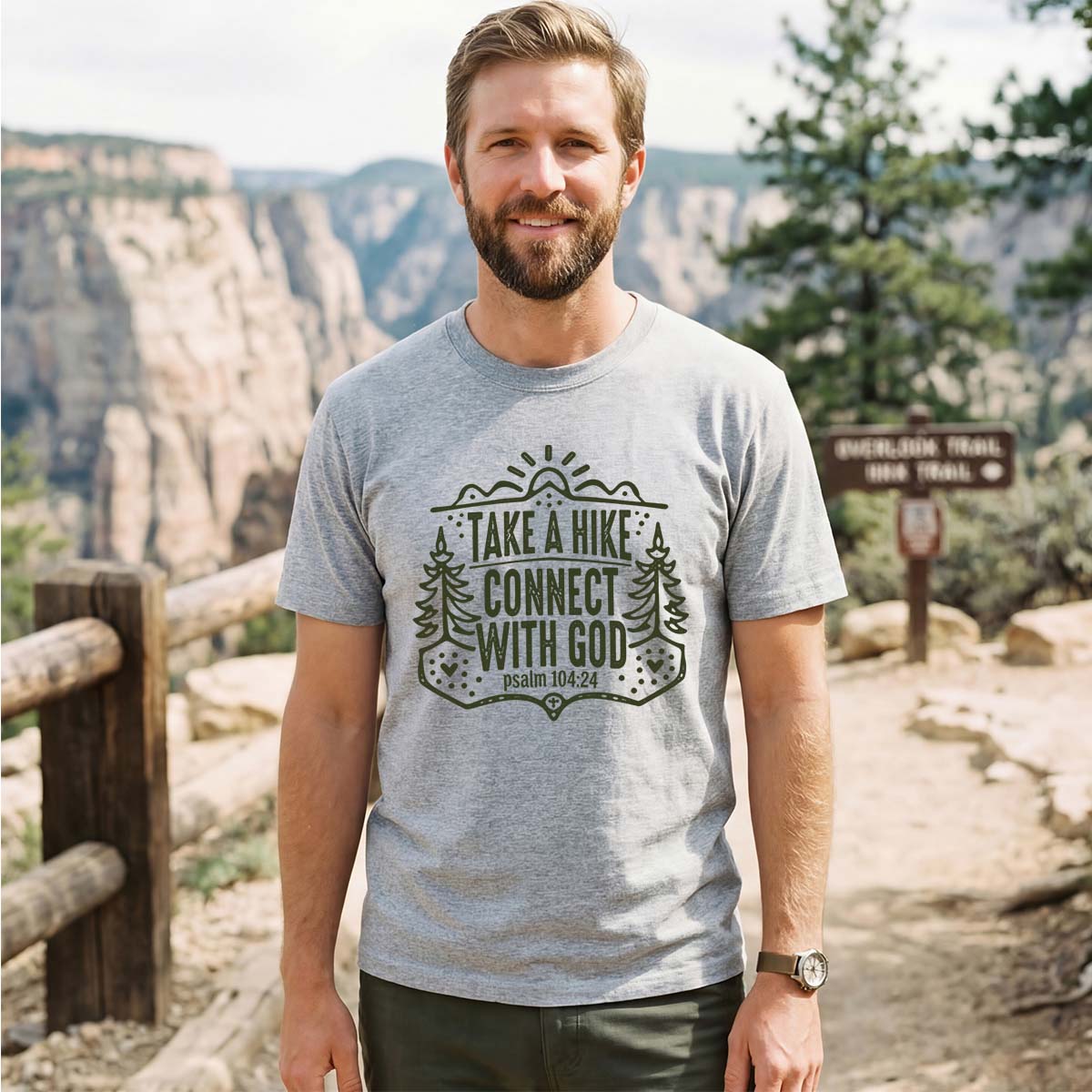 Take A Hike Connect With God T-Shirt
