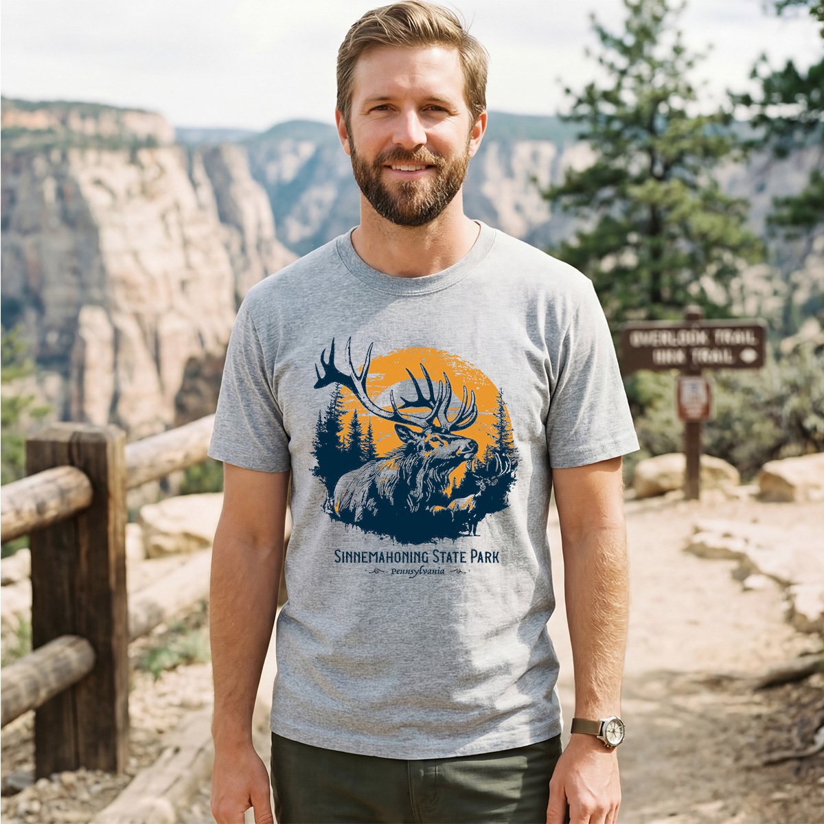Elk Sunset Tee Cotton Classic T-Shirt