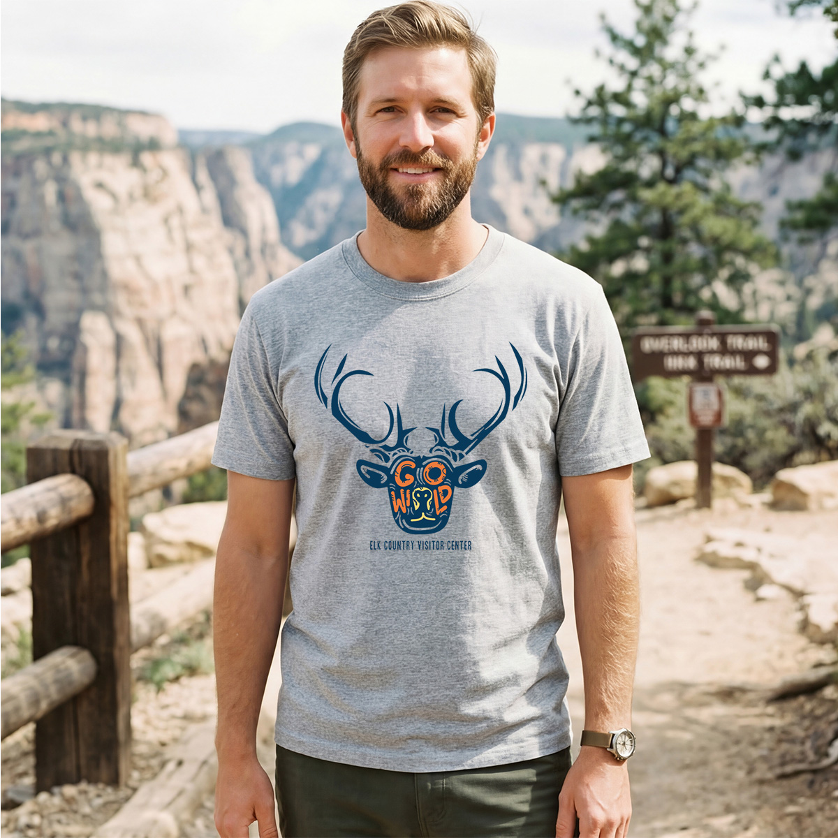 Go Wild ElkTee Cotton Classic T-Shirt