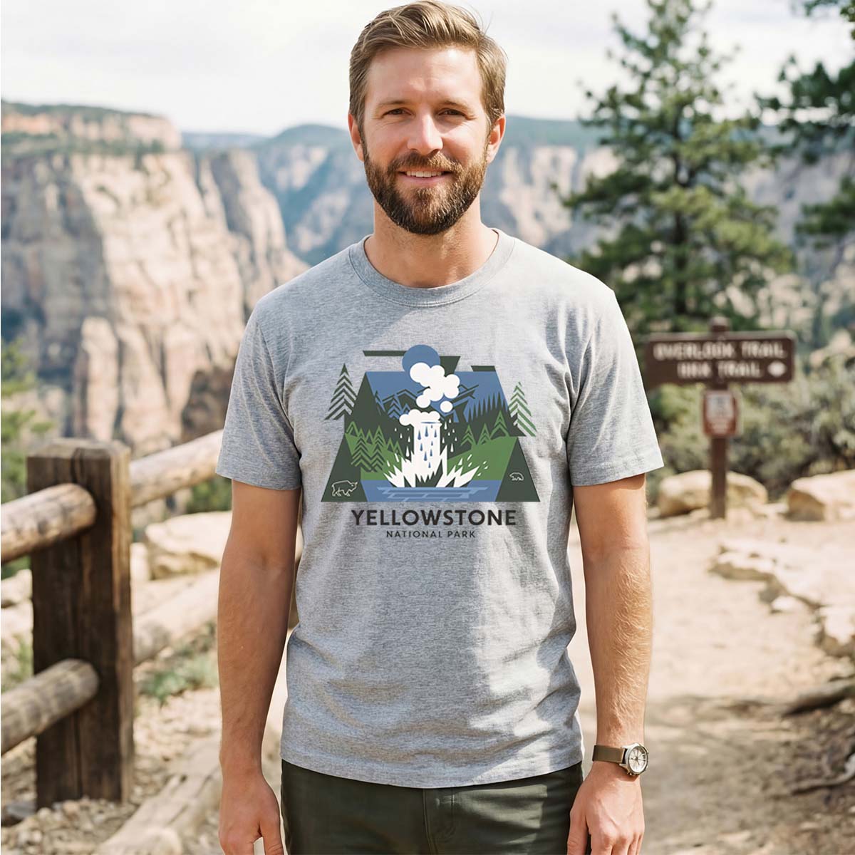 Yellowstone National Park Tee Cotton Classic T-Shirt
