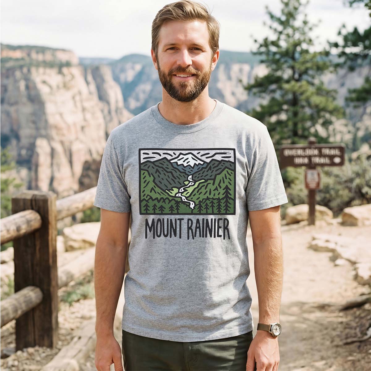 Mount Rainier National Park Tee Cotton Classic T-Shirt