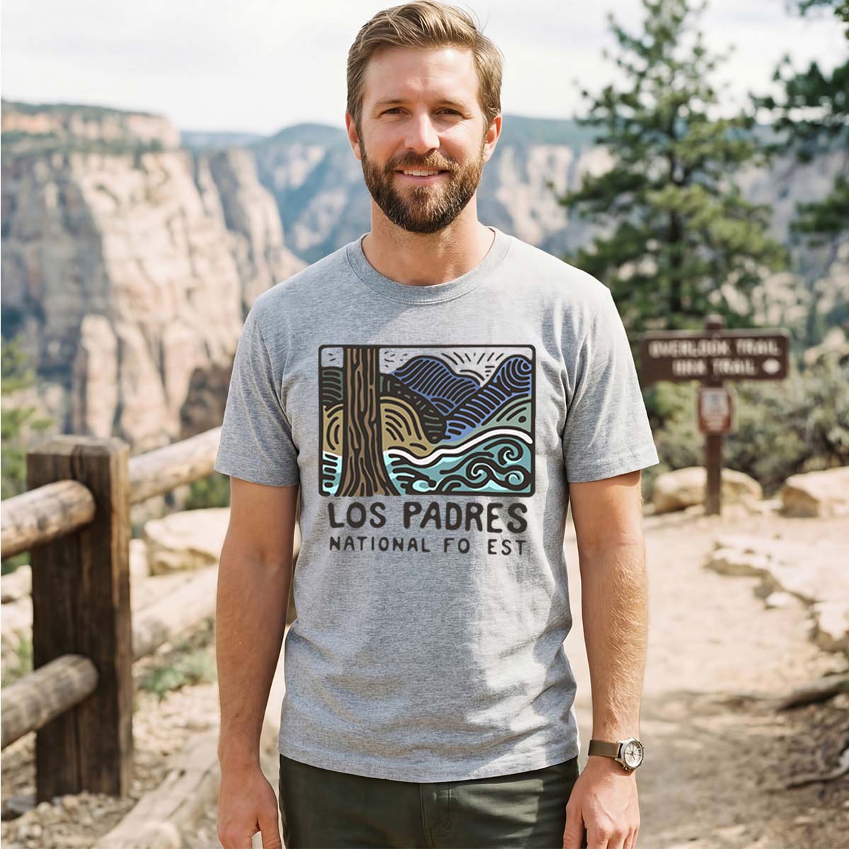Los Padres National Forest Tee Cotton Classic T-Shirt