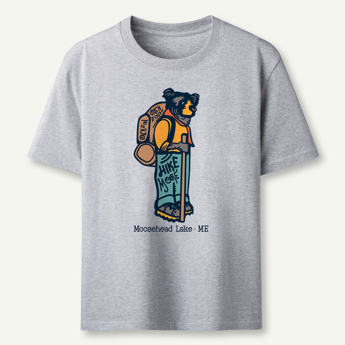 Hiking Bear Tee Cotton Classic T-Shirt